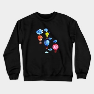 Air Balloon Aircraft Sky Wings Travel Vintage Crewneck Sweatshirt